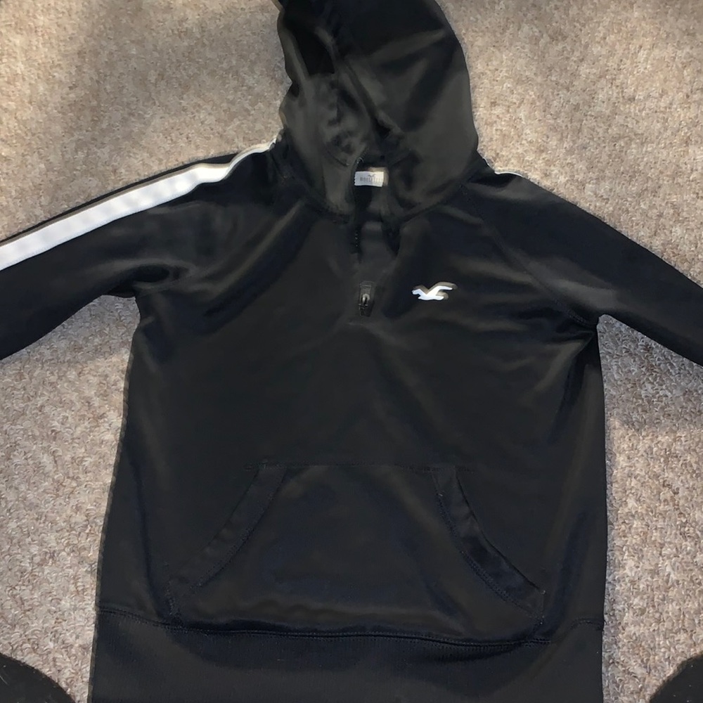 Hollister, black and white, size: xs